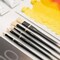 Oil Paint Brush Set: 10 Pcs Hog Bristle Paint Brushes with Wood Long Handle - Artist Paint Brush Set for Adults Beginners